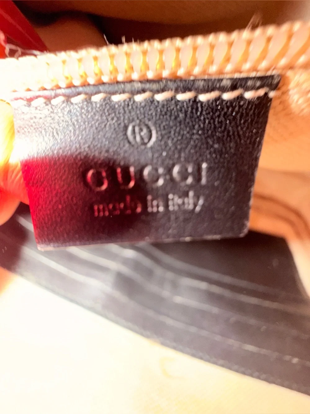 Gucci diamanté Brown and Black Toiletry Wristlet Bag